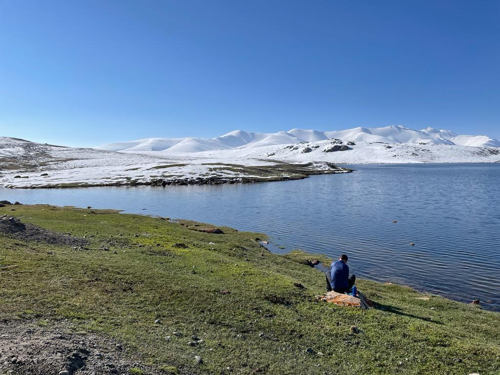 Chokoli lakes on the Silk Road of the Arabel Suu plateau