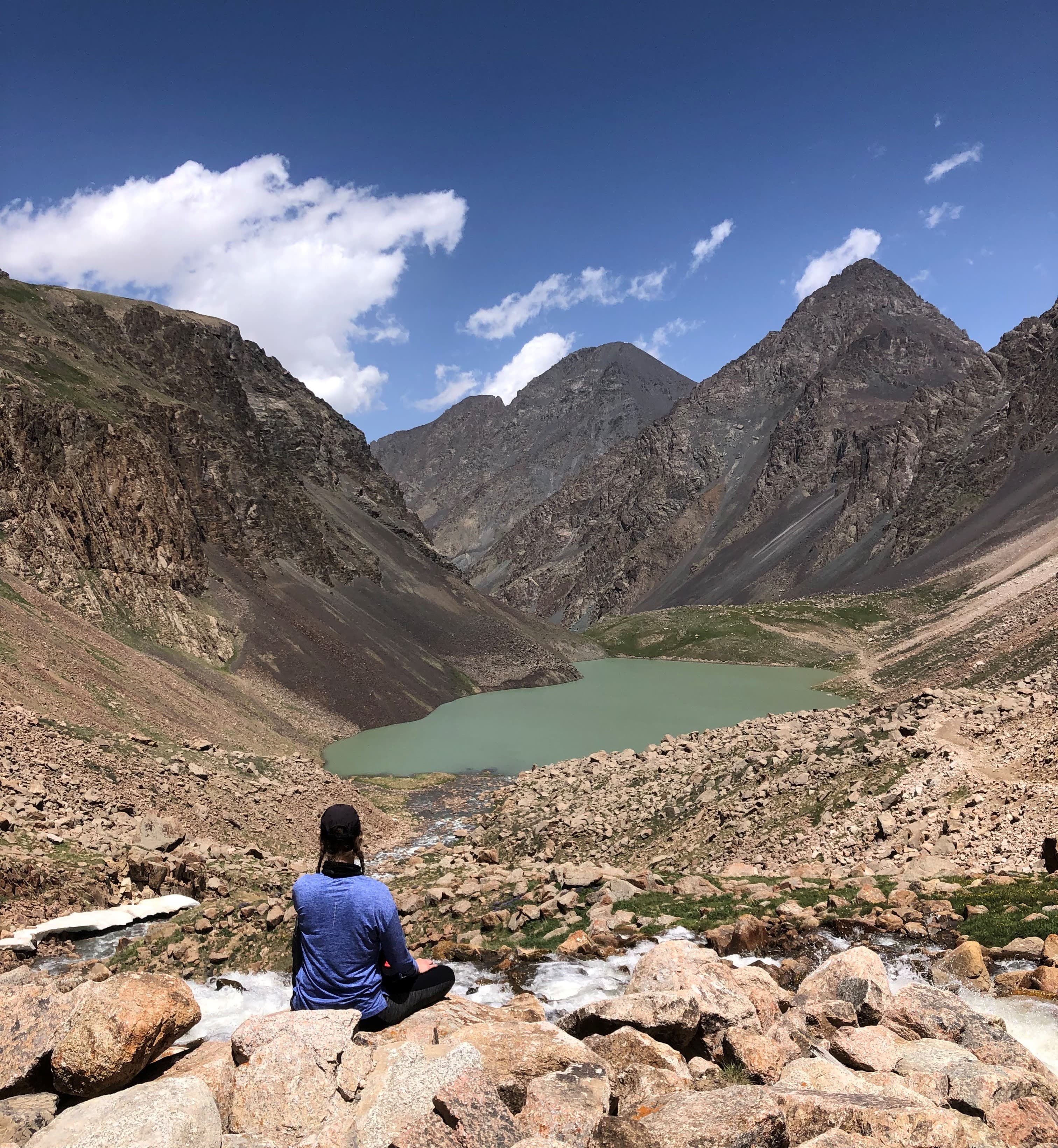 View of the glacier lake at the foot of the Juku pass (North side)