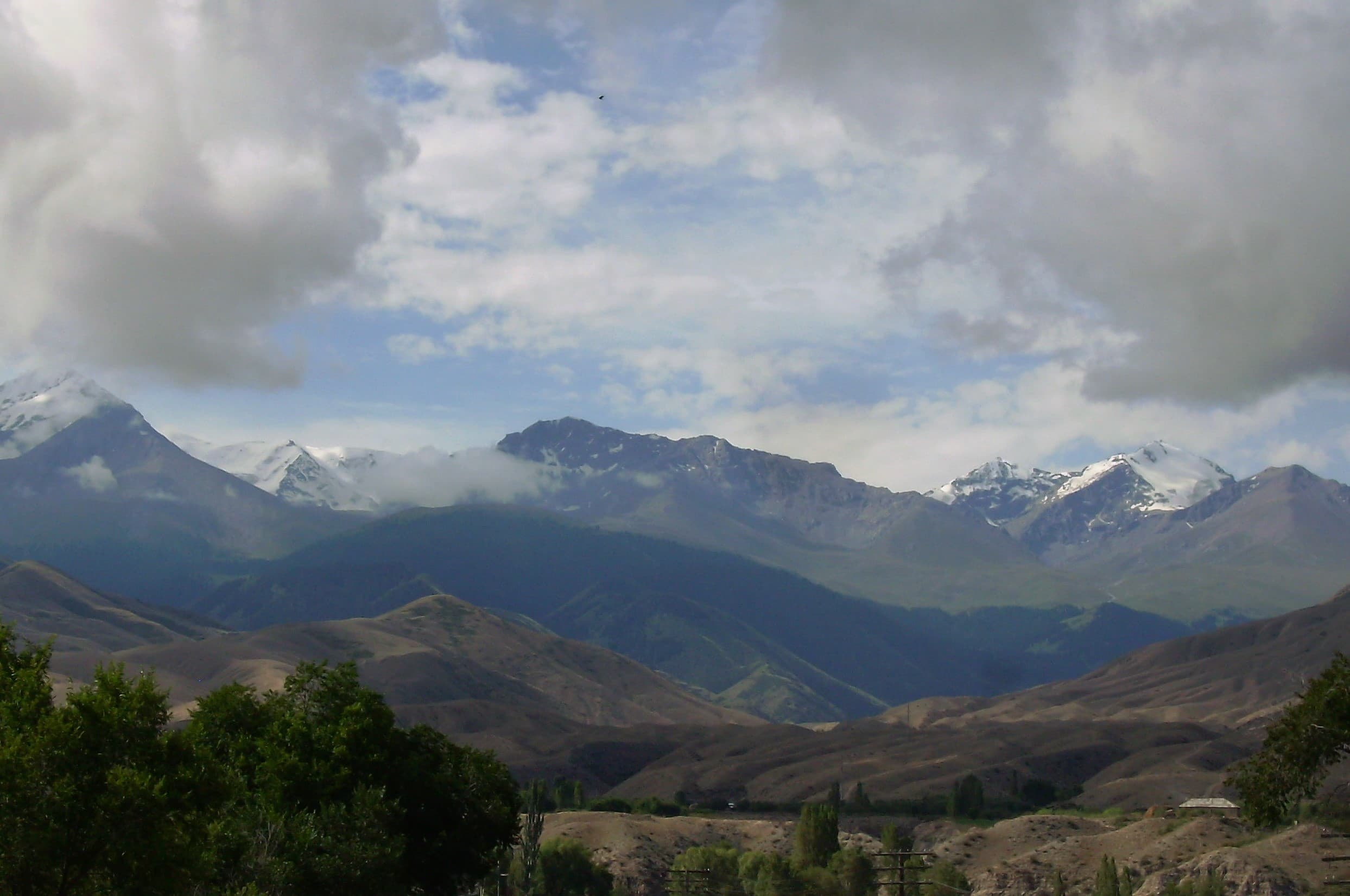 View from Tamga on Terskey Alatoo range