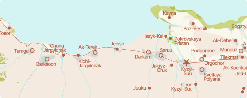 Map Jeti Oguz coast