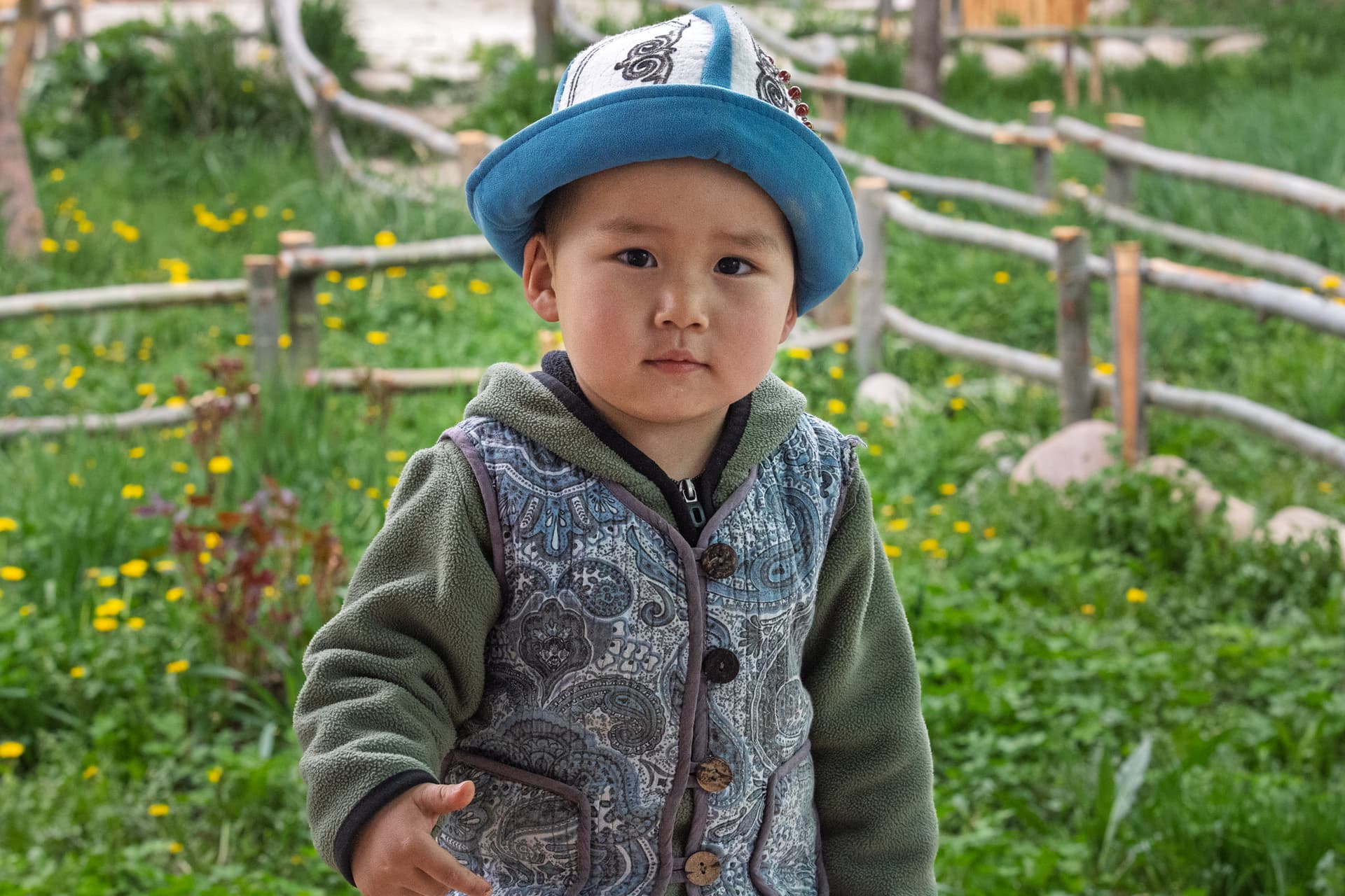 Young Chynybay always wearing a kalpak