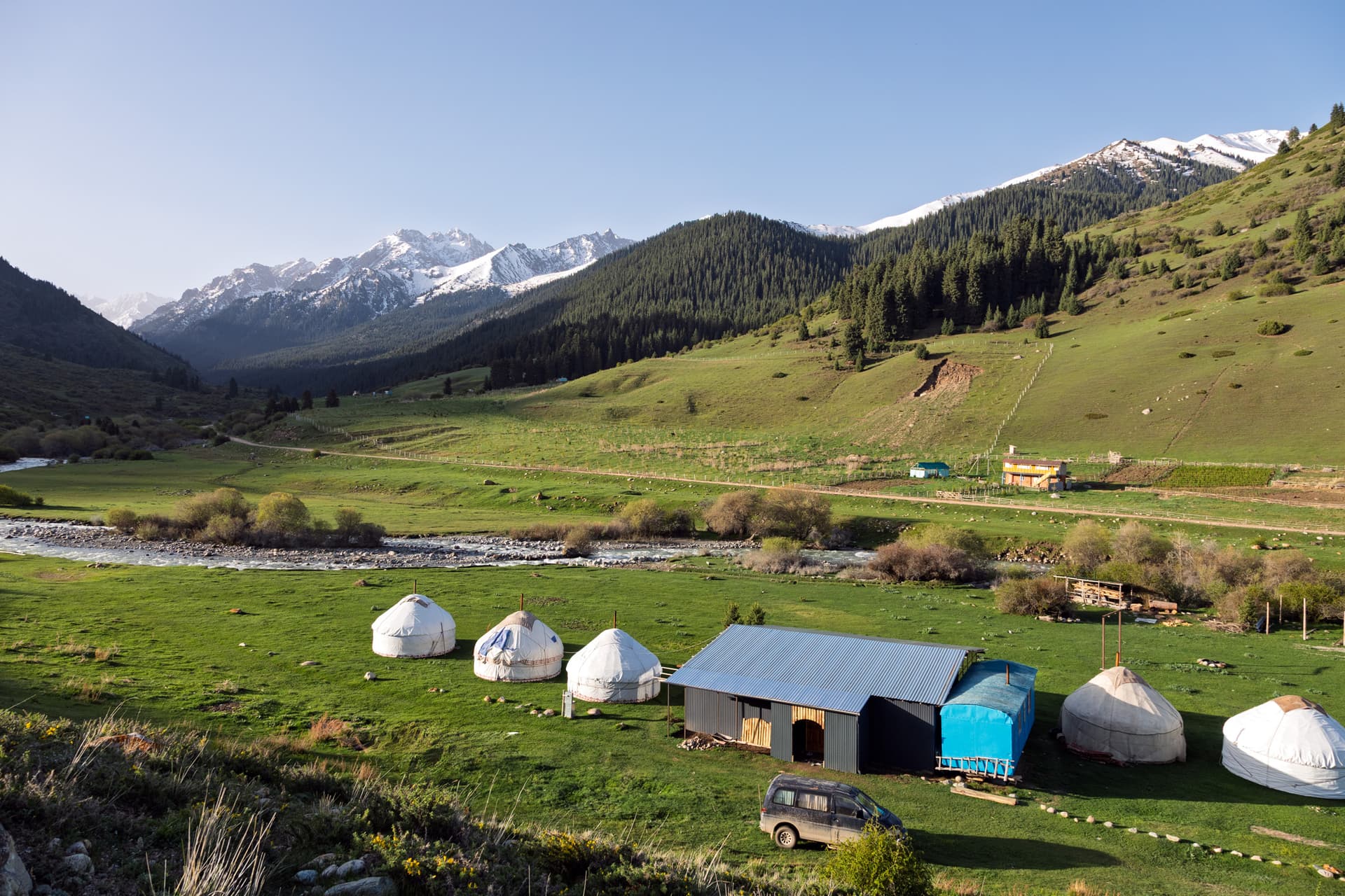 Ak Tash yurt camp, Nurlan and Albina